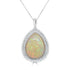 16.04ct Opal Pendant with 1.12tct Diamonds set in 14K White Gold