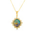 1.65ct Opal Pendant with 0.12tct Diamonds set in 14K Yellow Gold