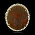 13.49ct Opal Ring with 0.45tct Diamonds set in 14K Yellow Gold