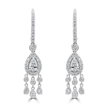 0.6tct Diamond Earring with 0.99tct Diamonds set in 18K White Gold