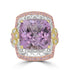 16.52ct  Kunzite Rings with 0.58tct Diamond set in 18K Three Tone Gold