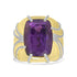 11.13ct  Amethyst Rings with 0.64tct Diamond set in 18K Yellow Gold