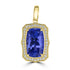 6.612ct Tanzanite Pendants with 0.239tct Diamond set in 18K Yellow Gold