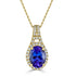 1.43ct Tanzanite Pendant with 0.17tct diamonds set in 14K yellow gold