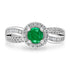 0.5ct Emerald Ring with 0.37tct Diamonds set in 14K White Gold
