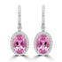 16.18ct Kunzite Earring with 1.79ct Diamonds set in 14K White Gold