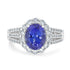 2.74ct Tanzanite Ring with 0.85ct Diamonds set in Platinum 950