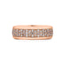 Three Row Channel Set 1.23Tct Pink Diamond Band In 14Kt Rose Gold