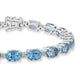 14.69tct Aquamarine Bracelet with 0.68tct Diamonds set in 14K White Gold