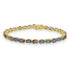 14.34tct Tanzanite Bracelet set in 14K Yellow Gold