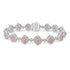 1.15tct Pink Diamond Bracelet with 2.87tct Diamonds set in 14K Two Tone Gold