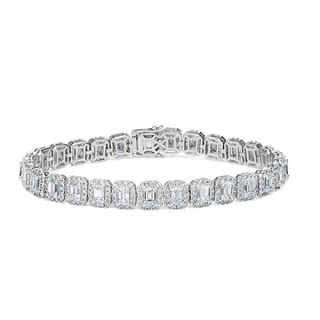 9.70tct Diamond Bracelet with 3.52tct Diamonds set in 18K White Gold