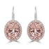 18.91tct Morganite Earring with 1.18tct Diamonds set in 14K White Gold