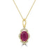 1.89ct Ruby Pendants with 0.13tct Diamond set in 14K Yellow Gold
