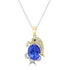 3.56ct Tanzanite Pendants with 0.26tct Diamond set in 14K Two Tone Gold
