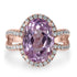 8.2ct Kunzite Ring with 0.72tct Diamonds set in 14K Rose Gold