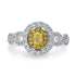 0.23ct Yellow Diamond Ring with 0.58tct Diamonds set in 18KW & 22KY Two Tone Gold