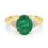 3ct Emerald Ring with 0.11tct Diamonds set in 14K Yellow Gold