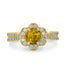 1.42ct Sphene Ring with 0.45tct Diamonds set in 14K Yellow Gold