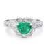 1.35ct Emerald Ring with 1.14tct Diamonds set in Platinum