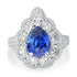 3.51ct Sapphire Ring with 1.81tct Diamonds set in 18K White Gold