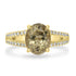 3.32ct  Tourmaline Rings with 0.26tct Diamond set in 14K Yellow Gold