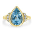 3.24ct Aquamarine Ring with 0.23tct Diamonds set in 14K Yellow Gold