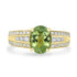 1.75ct  Paraiba Tourmaline Rings with 0.36tct Diamond set in 14K Yellow Gold