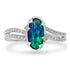 1.34ct Opal Ring with 0.12tct Diamonds set in 14K White Gold
