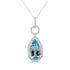 2.88ct Aquamarine Pendant with 0.32tct Diamonds set in 14K White Gold