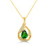 1.05 Tsavorite Pendants with 0.09tct Diamond set in 14K Yellow Gold