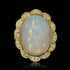 11.38ct Opal Ring with 0.27tct Diamonds set in 14K Yellow Gold