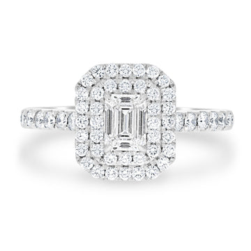 0.5ct Diamond Ring with 0.58tct Diamonds set in 950 Platinum