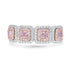 0.45tct Pink Diamond Ring with 0.67tct Diamonds set in 14K Two Tone Gold