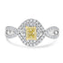 0.53ct Yellow Diamond Rings with 0.4tct Diamond set in 14K Two Tone Gold
