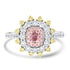 0.17ct Pink Diamond Rings with 1.01tct Diamond set in 14K Two Tone Gold