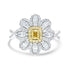 0.21ct Yellow Diamond Rings with 1.13tct Diamond set in 14K Two Tone Gold