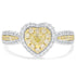 0.21ct Yellow Diamond Rings with 0.46tct Diamond set in 14K Two Tone Gold