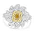 0.59ct Yellow Diamond Rings with 0.97tct Diamond set in 14K Two Tone Gold