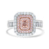 0.18ct Pink Diamond Rings with 1.1tct Diamond set in 14K Two Tone Gold