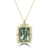 17.7ct Prasiolite Pendant with 0.26tct Diamonds set in 18K Yellow Gold