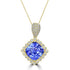 10.61ct Tanzanite Pendant with 0.83tct Diamonds set in 18K Yellow Gold