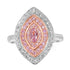 0.19ct Pink Diamond Rings with 0.88tct Diamond set in 18K Two Tone Gold