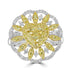 1.01ct Yellow Diamond Rings with 0.67tct Diamond set in 18K Two Tone Gold