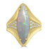 3.02ct Opal Rings with 0.19tct Diamond set in 18K Yellow Gold