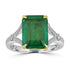 4.41ct Emerald Rings with 0.17tct Diamond set in 18K Two Tone Gold