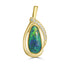 1.57ct Black Opal Pendants with 0.05tct Diamond set in 18K Yellow Gold