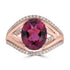 3.32ct Tourmaline Rings with 0.34tct Diamond set in 18K Rose Gold