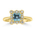 0.82ct Aquamarine Rings with 0.23tct Diamond set in 18K Yellow Gold