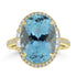 8.93ct Aquamarine Rings with 0.44tct Diamond set in 18K Yellow Gold